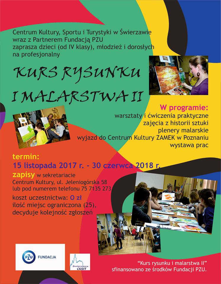 Ogłoszenie informacja o konkursie rysunku i malarstwa